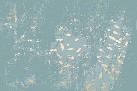 Winter abstract foliage grey blue gold background. Chic trendy print with botanical motifsのイラスト素材