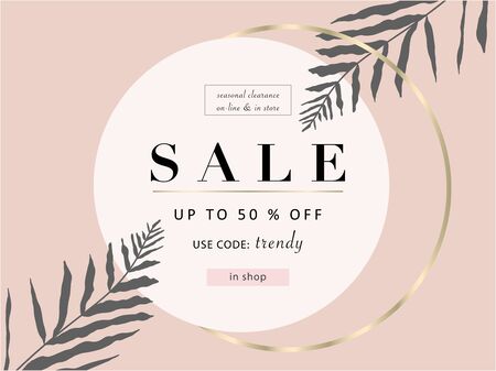 Social media banner template for advertising arrivals collectionのイラスト素材