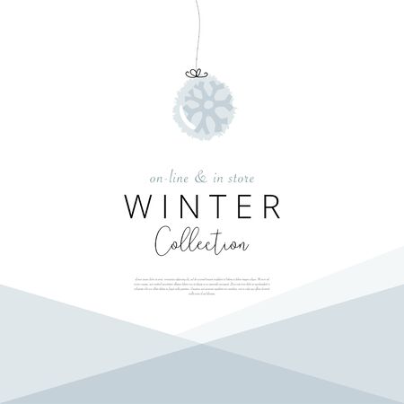 Social media banner template for advertising winter arrivals collection or seasonal sales promotion.のイラスト素材