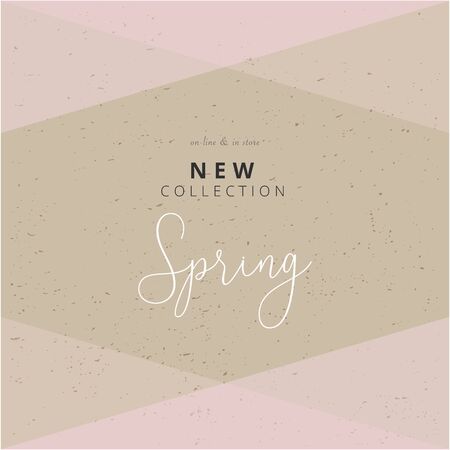 Social media banner template for fashion or beauty industry advertising new arrivals collection or seasonal sales promotion. trendy BLUSH PINK GOLD BACKGROUNDのイラスト素材