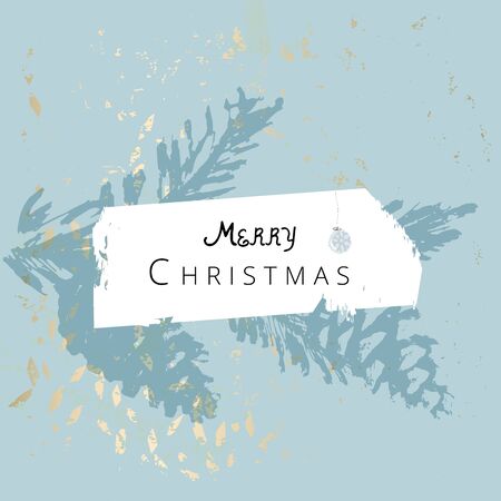 Merry Christmas greeting card winter holiday backgroundのイラスト素材