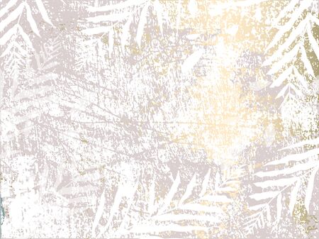 Tropical Worn Floral pastel rose grey gold pattern for wallpaper, textile, flooring, interior design, wedding invitation, fashion banners. Chic background for your design made in vectorのイラスト素材