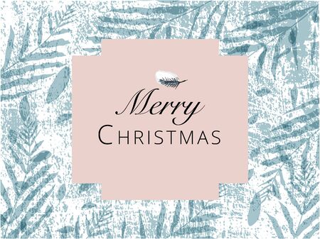 Christmas cute greeting card or banner templates with different winter holidays symbols, animals and characters. hand drawn textures design conceptのイラスト素材