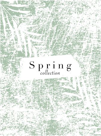 social media banner template for advertising spring arrivals collection or seasonal sales promotion. trendy hand drawn background textures and floral elements imitating watercolor paintingsのイラスト素材