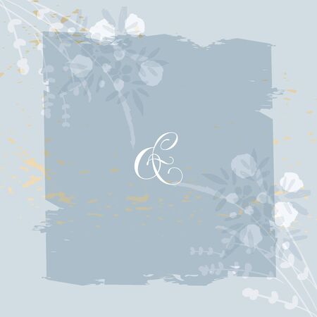 trendy hand drawn background textures and floral botanical elementsのイラスト素材