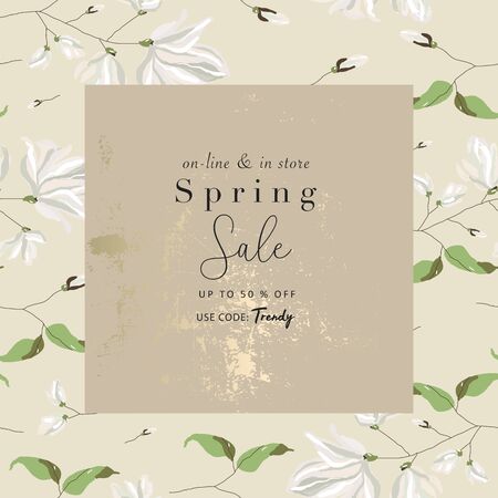 spring sale advertising banner template stickerのイラスト素材
