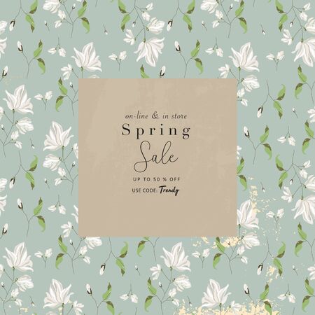 spring sale advertising banner template stickerのイラスト素材