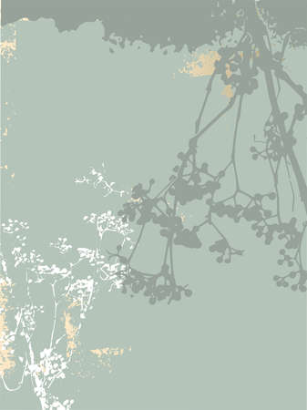 Floral rustic background with hand drawn doodle flowers and botanical elementsのイラスト素材