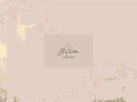 Floral rustic background with hand drawn doodle flowers and botanical elementsのイラスト素材