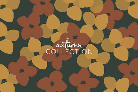 Abstract floral pattern design for autumn social mediaのイラスト素材