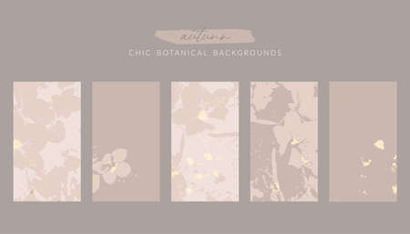 Floral rustic background with hand drawn doodle flowers and botanical elementsのイラスト素材