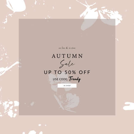 Floral rustic background with hand drawn doodle flowers and botanical elementsのイラスト素材