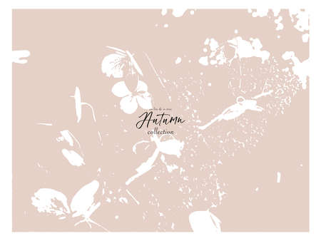 Floral rustic background with hand drawn doodle flowers and botanical elementsのイラスト素材