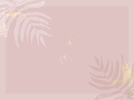Chic trendy print with botanical motifsのイラスト素材
