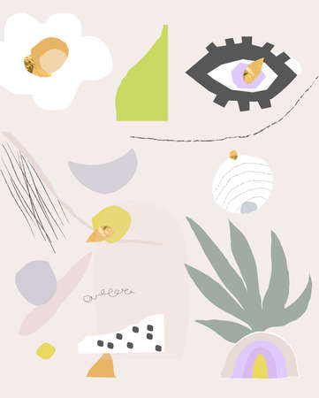 Modern abstract shape art. Artistic patternのイラスト素材