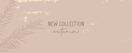 New collection Autumn chic banner template abstract modern background.のイラスト素材