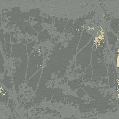 Floral rustic background with hand drawn doodle flowers and botanical elementsの写真素材