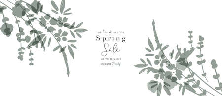 Social media banner template for advertising spring arrivals collectionのイラスト素材