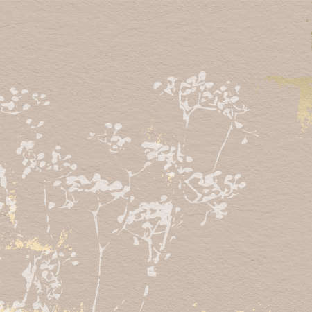 Floral rustic background with hand drawn doodle flowers and botanical elementsの写真素材