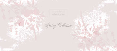 delicate floral banner or header for advertisingのイラスト素材