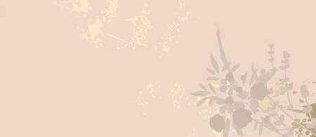 Abstract Floral Beige Gold Chic Backgroundのイラスト素材