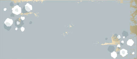 chic gold grey blue WINTER COLLECTION BANNERのイラスト素材