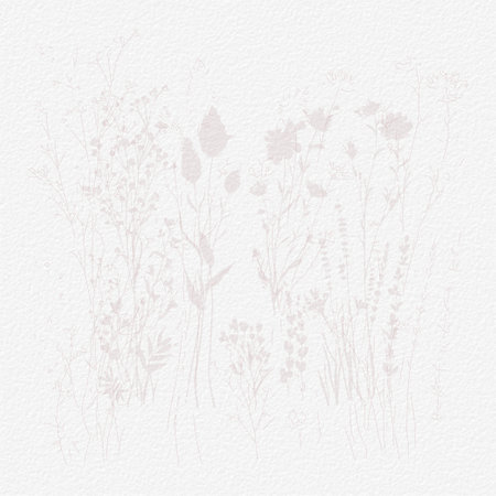 Floral illustration with abstract wild rose flowers in circleの写真素材