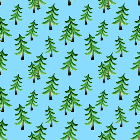 Seamless pattern with fir treesの写真素材