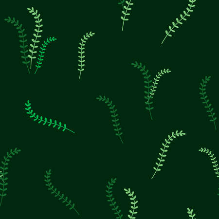Green blade of grass vector seamess pattern designのイラスト素材