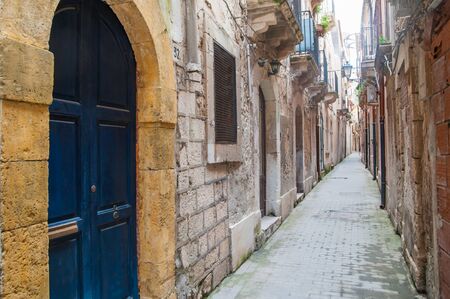 Views of some corners along the streets of the old part of Syracuse Ortigiaの写真素材