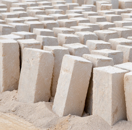 Tufa blocks in a stone quarry