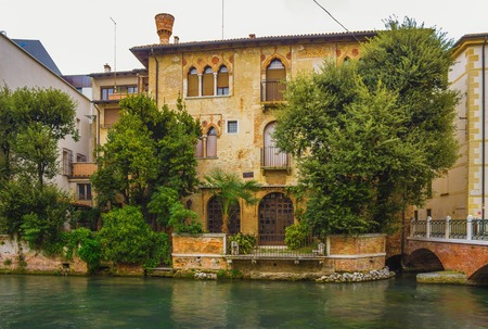 Padova, Italy - April 1, 2016: The northern Italian town of Treviso in the province of Veneto, it is located close to Treviso, Padua and, Vicenzaのeditorial素材