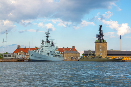 Central Guardhouse in Former harbor naval base Nyholm, Copenhagen, Denmark.の写真素材