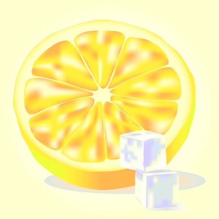 Orange and sugar pattern design.のイラスト素材