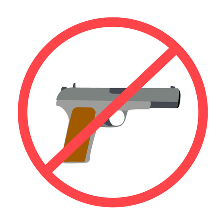 No weapons or weapons are not allowedのイラスト素材