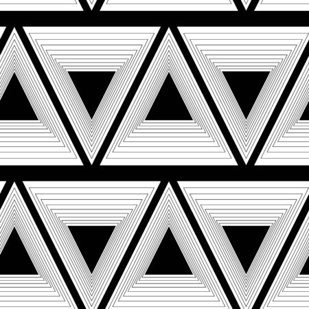 abstract background of triangles, black and white seamless pattern, geometric pattern