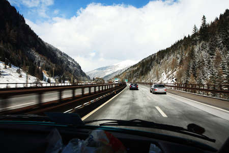 motorway road cars movingの写真素材