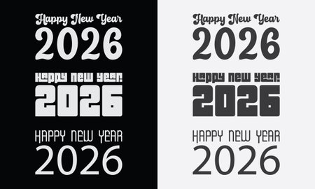 Happy New Year 2023. Typographic design. Vector illustration.