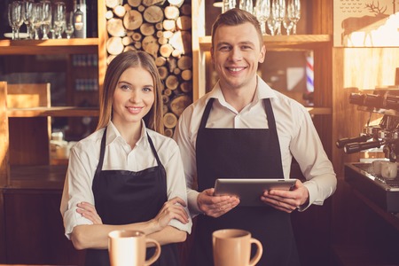 Concept for professional barista in coffee shopの写真素材