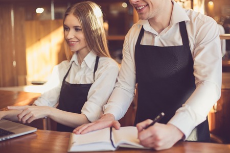 Concept for professional barista in coffee shopの写真素材