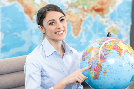 Young Woman Travel Agent Conceptの写真素材