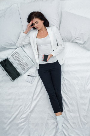 Young Woman Work at Home Conceptの写真素材