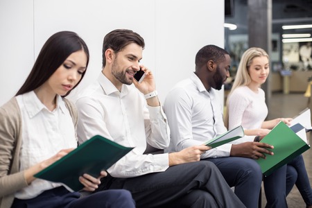 People Waiting for Job Interview Conceptの写真素材