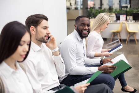 People Waiting for Job Interview Conceptの写真素材