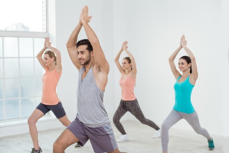Young People Exercise Together Healthy Lifestyle Conceptの写真素材