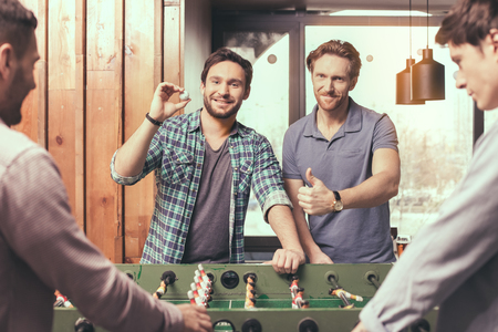 Friends having fun in pub