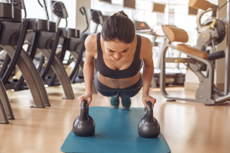 Young woman workout in gym healthy lifestyle