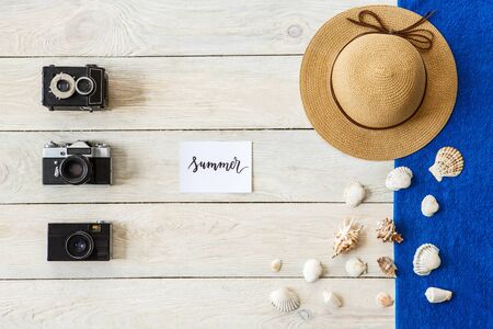 Tourism objects isolated top view no people camera photographyの写真素材