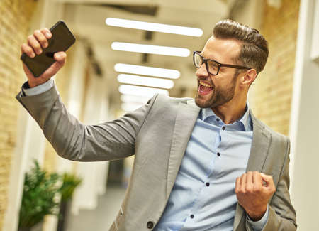 Being in the mood of conquering the worldの写真素材