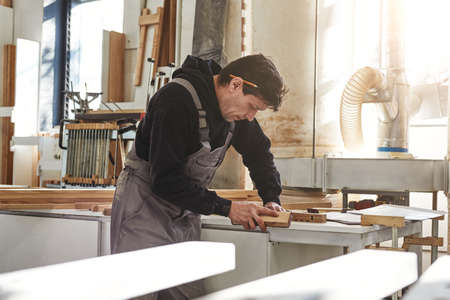 Make each and every product great. Sanding and polishing wood plank